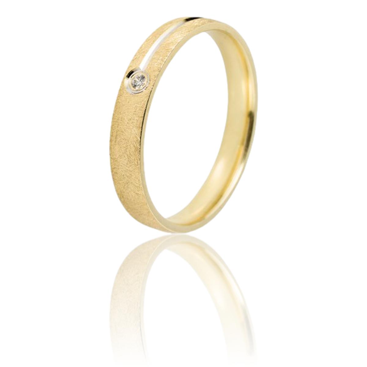 F4358-CZ-2_clipped_rev_1 Gold Wedding Rings - Image 1