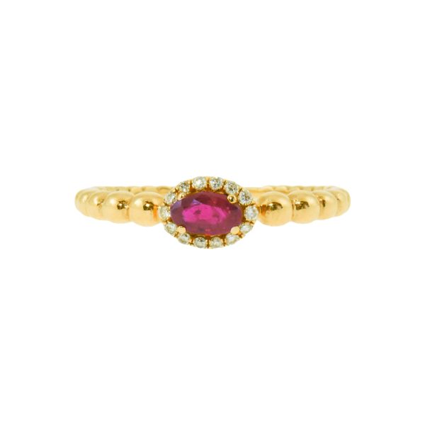 Gold, Ruby & Diamond Ring