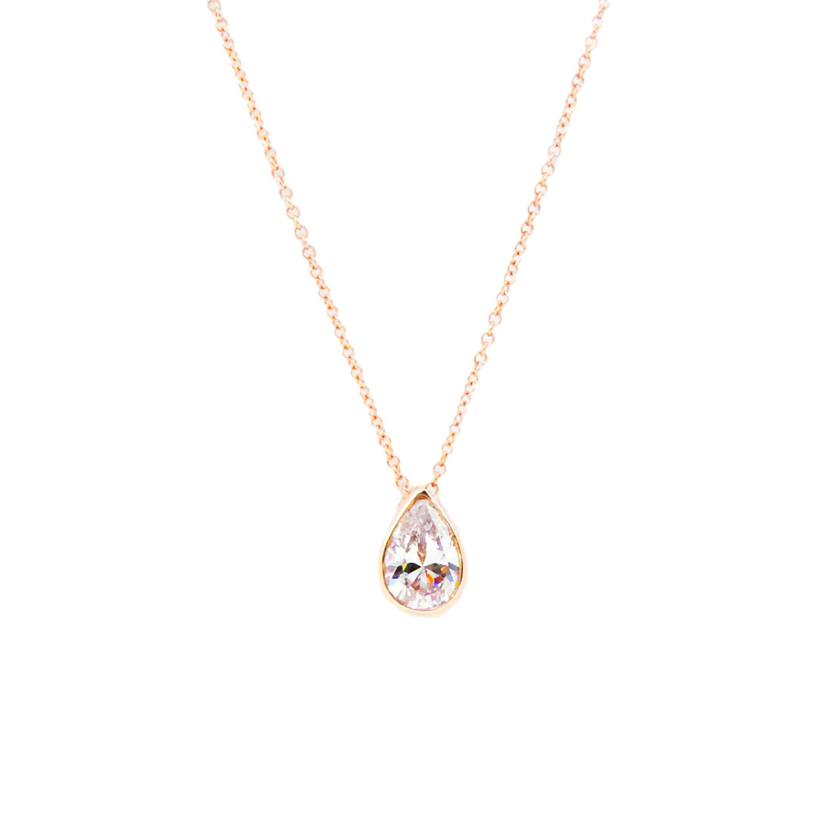 gold-zirconia-necklace-1_clipped_rev_1-1 Gold & Cubic Zirconia Solitaire Necklace - Image 1