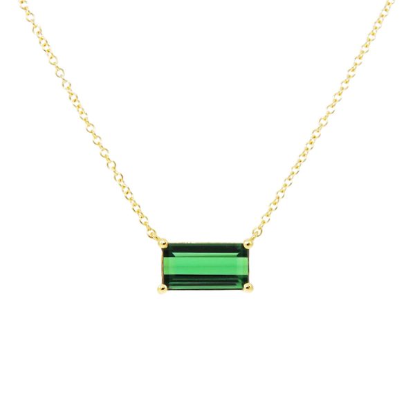 Gold & Green Tourmaline Necklace