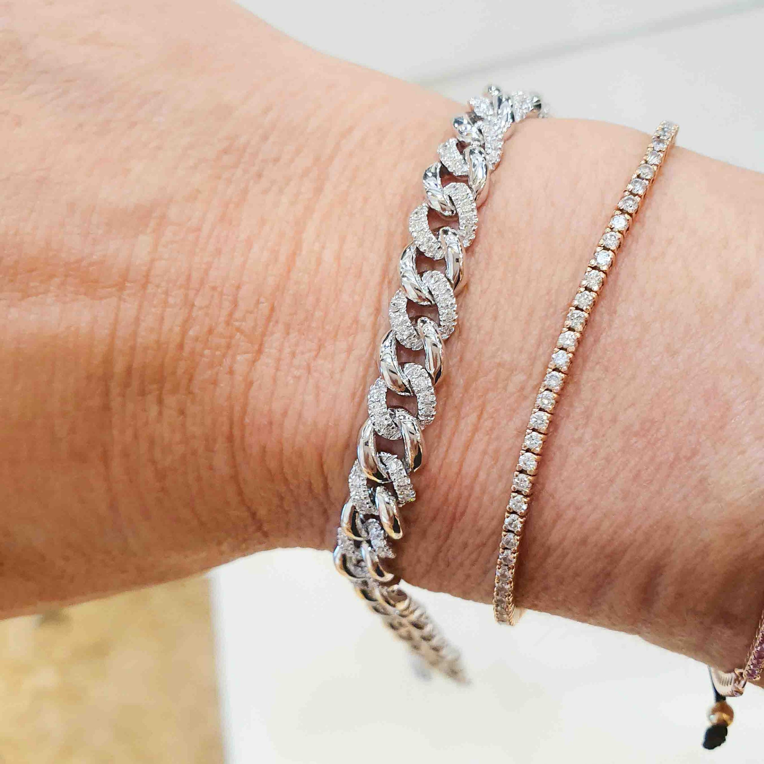 20210709_133300-2-1 Gold & Diamond Gourmette Bracelet - Image 3