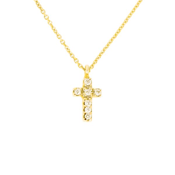 Gold & Diamond Cross & Chain