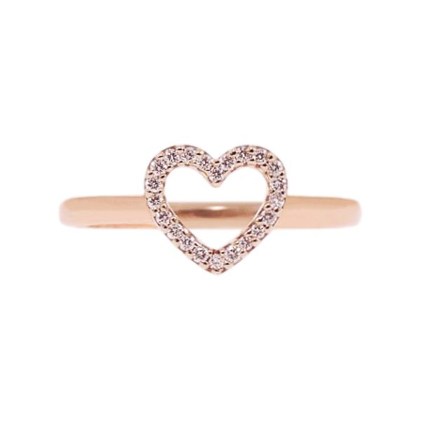 Gold & Diamond Heart Ring