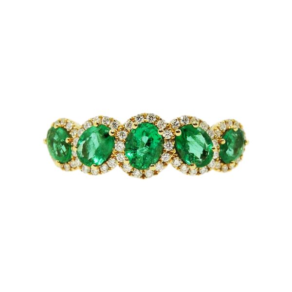 Gold, Emerald & Diamond Ring