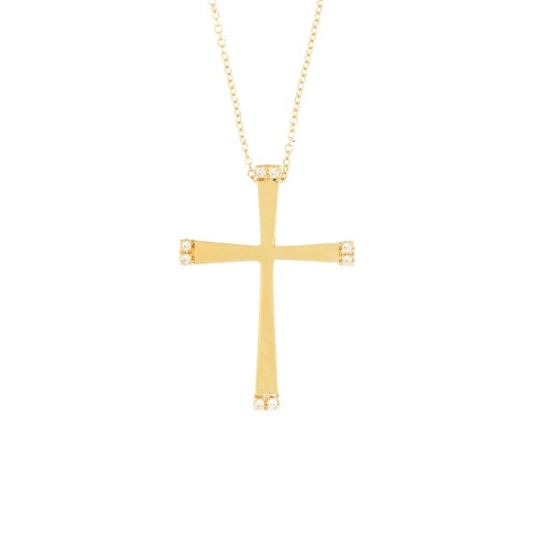 Χρυσός Σταυρός & Αλυσίδα με Διαμάντια