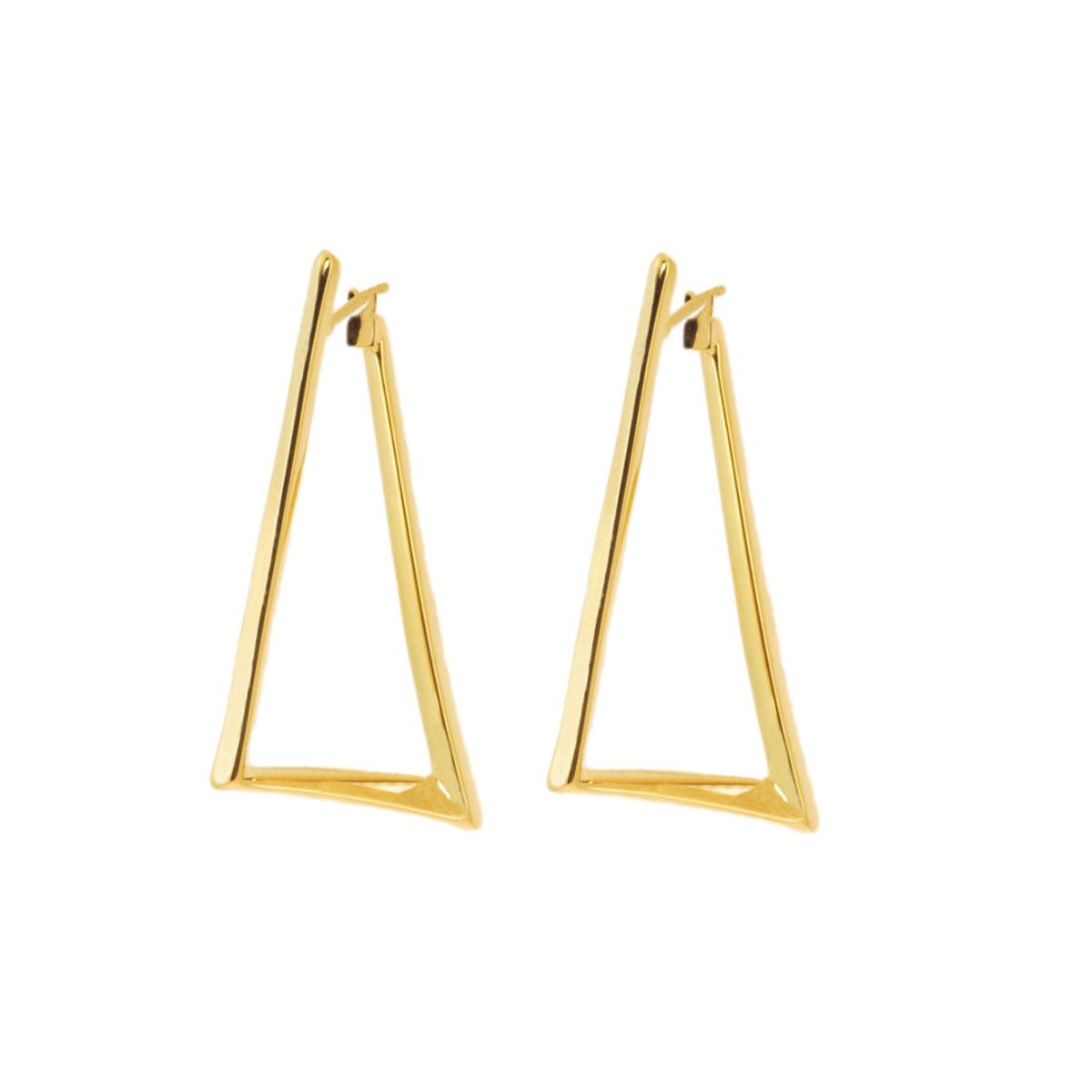 gold elongated earrings-6138_clipped_rev_1 Gold Elongated Earrings - Image 1