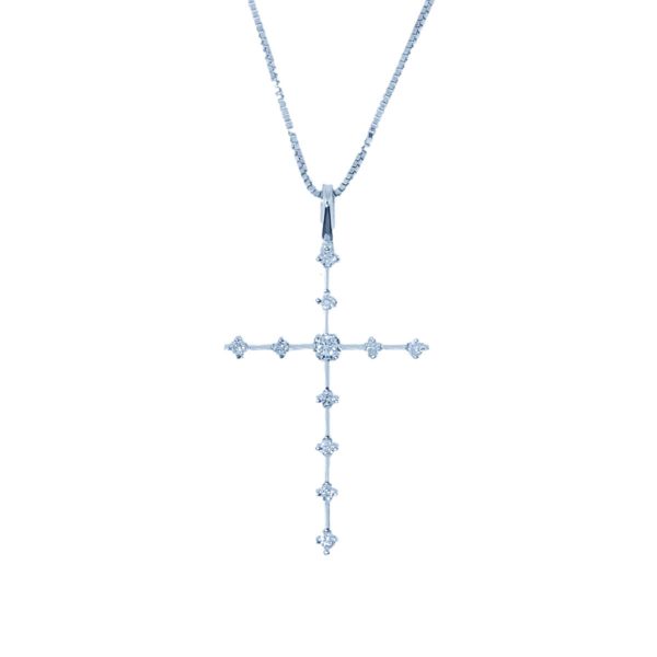 Χρυσός Σταυρός & Αλυσίδα με Διαμάντια