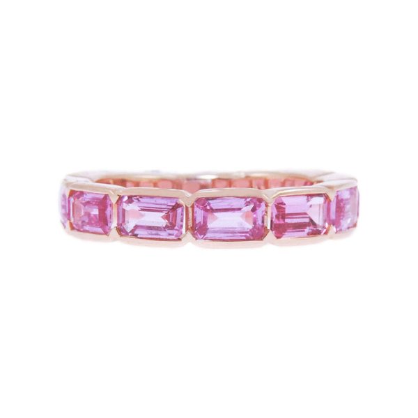 Gold & Pink Sapphire Eternity Ring
