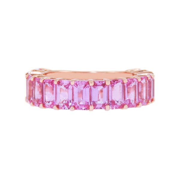 Gold & Pink Sapphire Eternity Ring