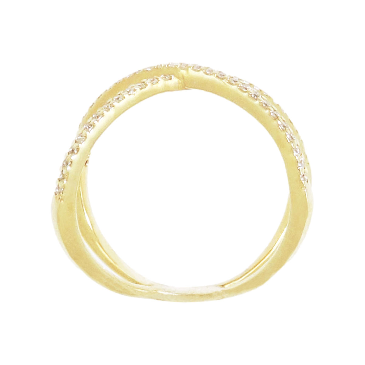 gold & cubic zirconia ring 6378-1-2_clipped_rev_1 Gold & Cubic Zirconia Ring - Image 2