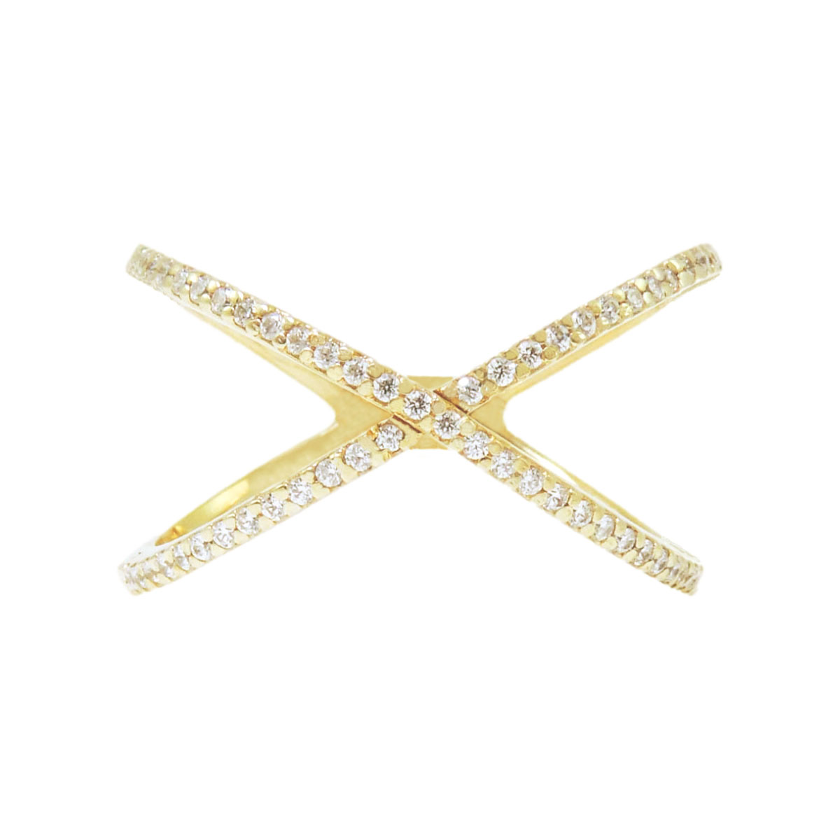 gold & cubic zirconia ring 6378-1_clipped_rev_1 Gold & Cubic Zirconia Ring - Image 1