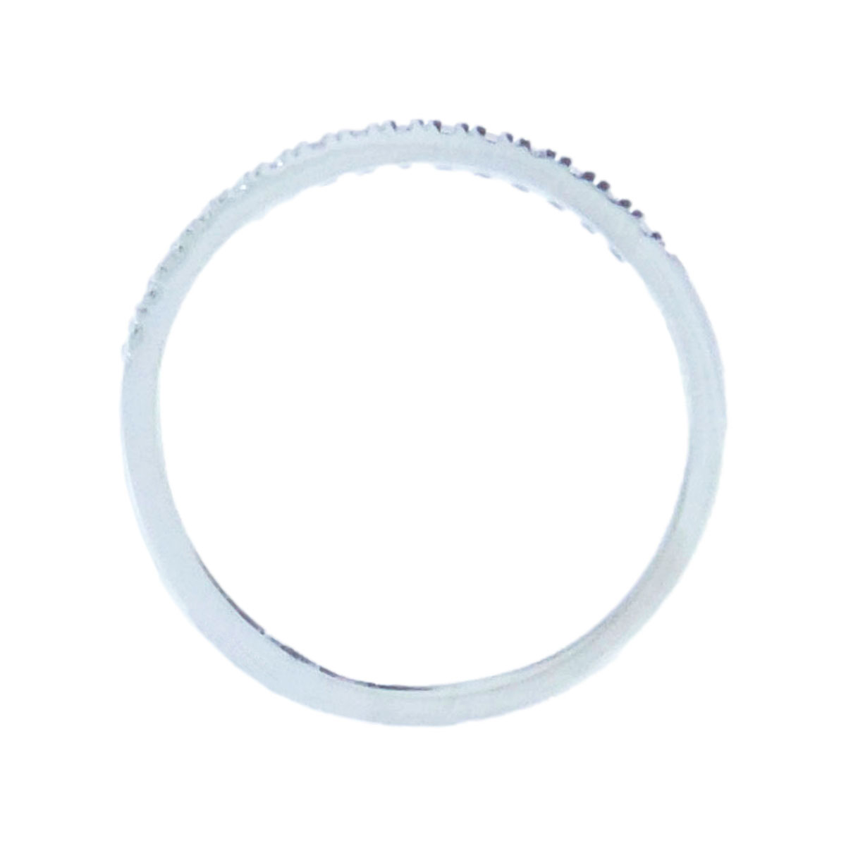 gold & cubic zirconia eternity ring 6159-1-2_clipped_rev_1 Gold & Cubic Zirconia Half Eternity Ring - Image 2