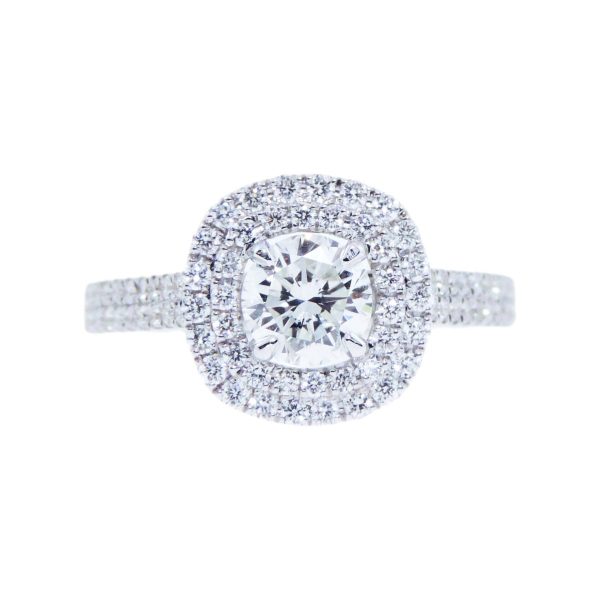Gold & 0.72ct Halo Diamond Engagement Ring