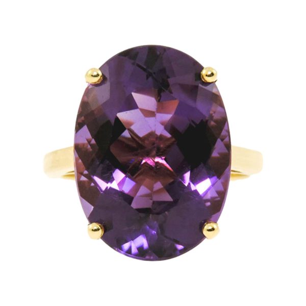 Χρυσό Δαχτυλίδι με Αμέθυστο