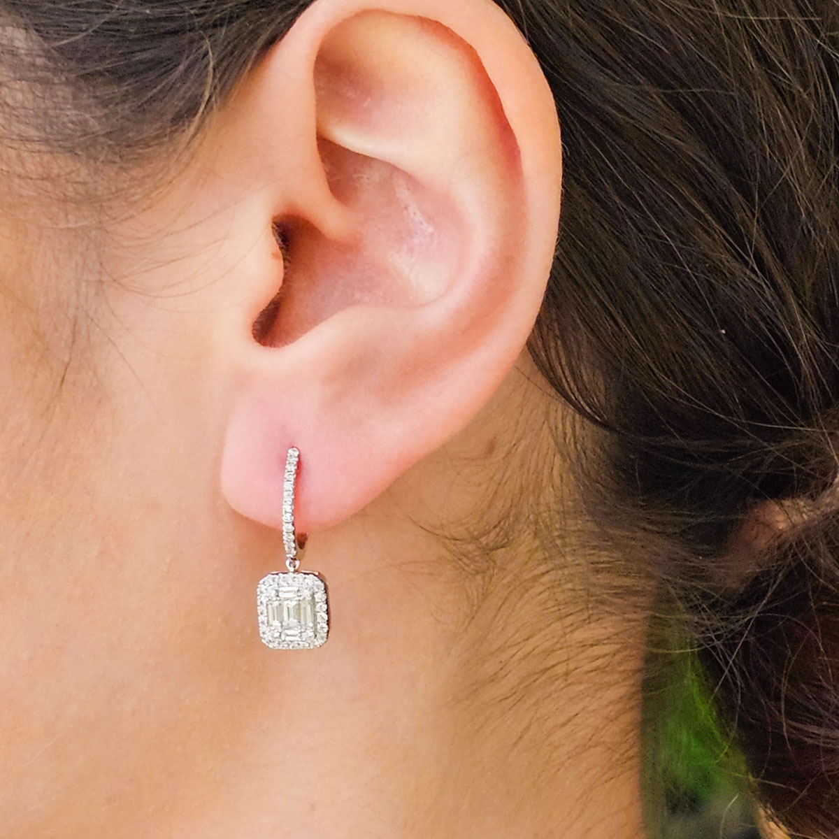 20231108_200430 Gold & Diamond Dangle Earrings - Image 2