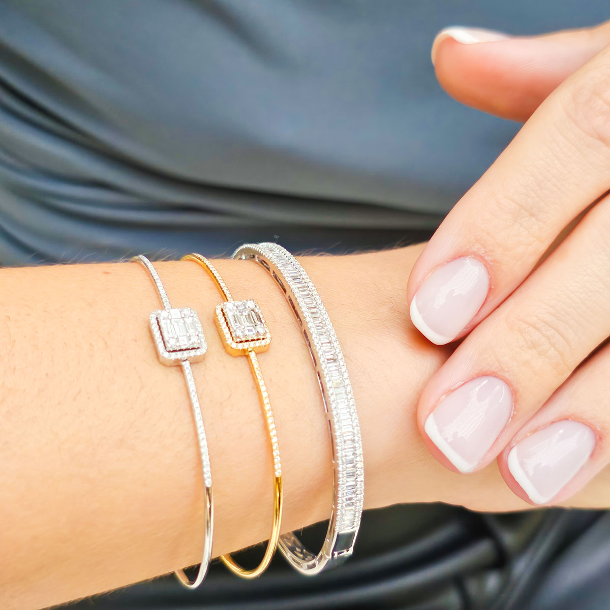 20231110_143129 Gold & Diamond Bangle - Image 2