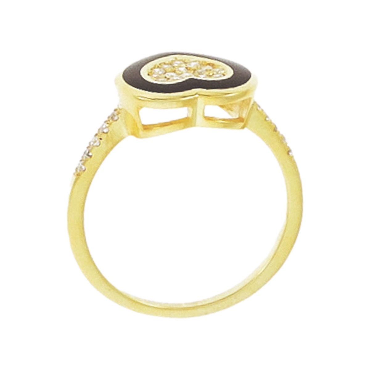 gold, enamel & cz ring 6974-1-3_clipped_rev_1 Gold, Enamel & Cubic Zirconia Ring - Image 3