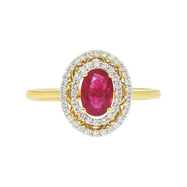 Gold, Ruby & Diamond Ring