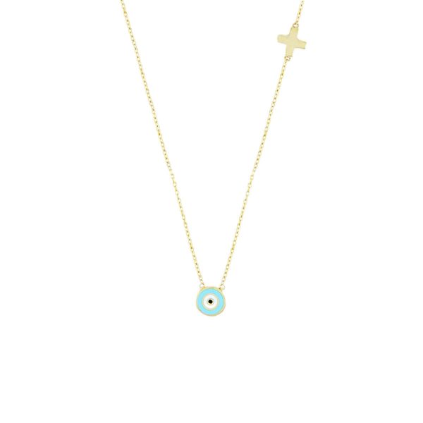 Gold Evil Eye Necklace