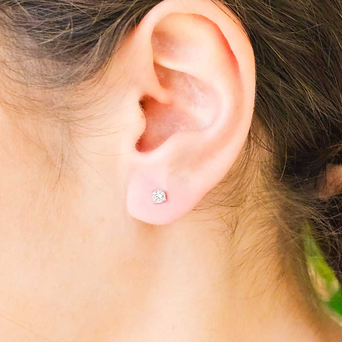 20231108_204428-3 copy Gold & 0.34ct Diamond Solitaire Earrings - Image 2