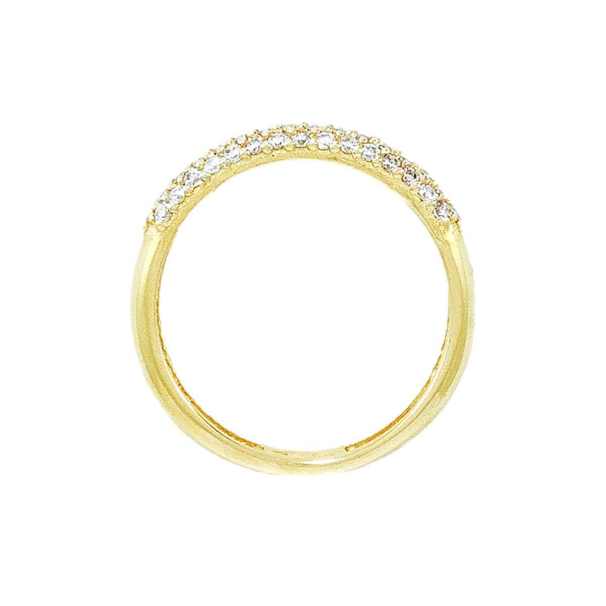 gold & cz half eternity ring 7260-1-3_clipped_rev_1 Gold & Cubic Zirconia Half Eternity Ring - Image 3